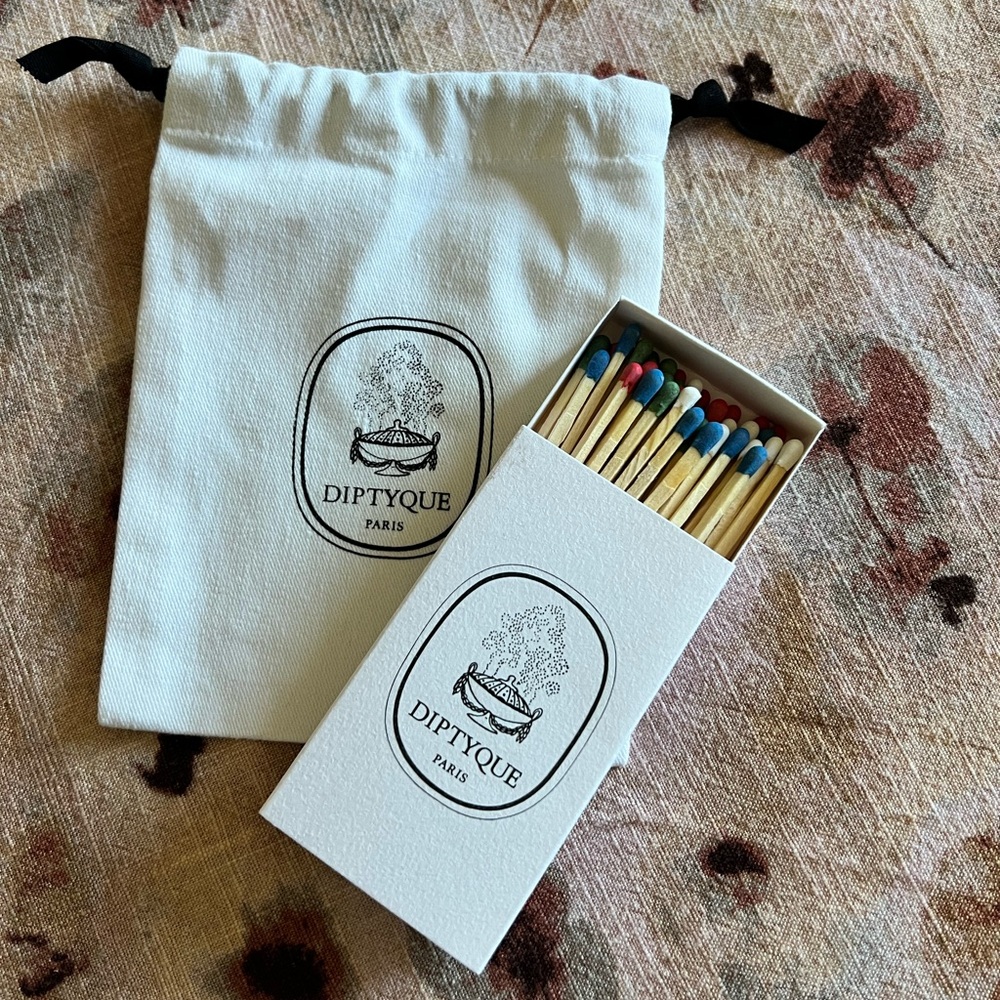 Diptyque White Matchbox with Pouch